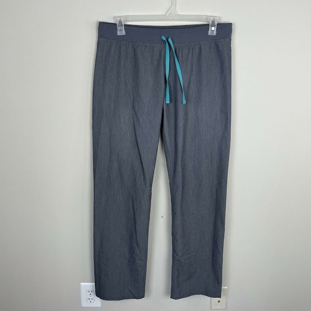 FIGS Livingston Graphite Scrub Pants Women's Size Large Elastic Waist